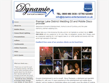 Tablet Screenshot of dynamic-entertainment.co.uk